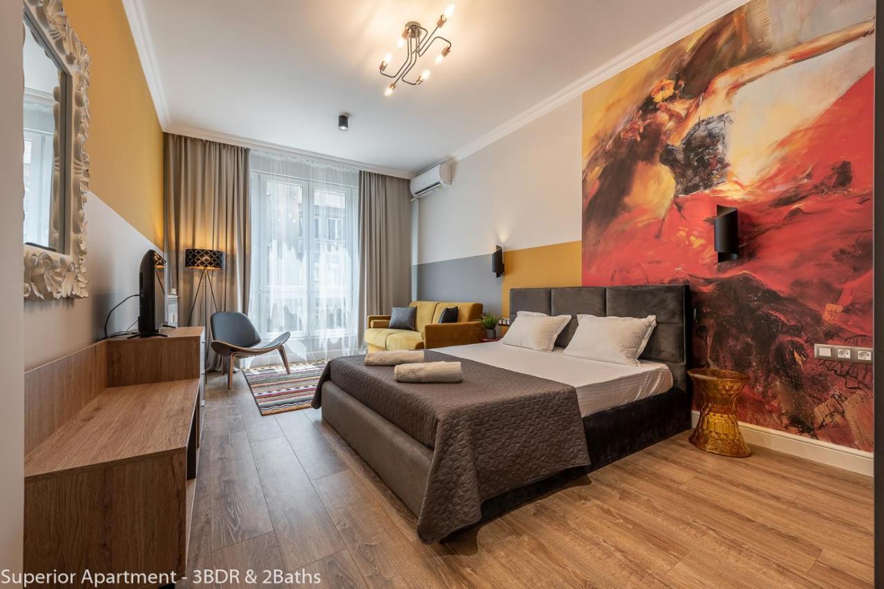 Luxury & Unique - Top Center Apt. - 3Bdr & 2 Baths Sofia Eksteriør bilde